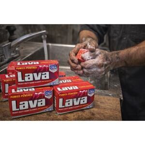 Lava Heavy Duty Hand Cleaner Soap Bars Pumice Powered 5.75oz Lot of 6